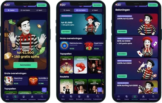 Spinogrino Casino App-Screenshot